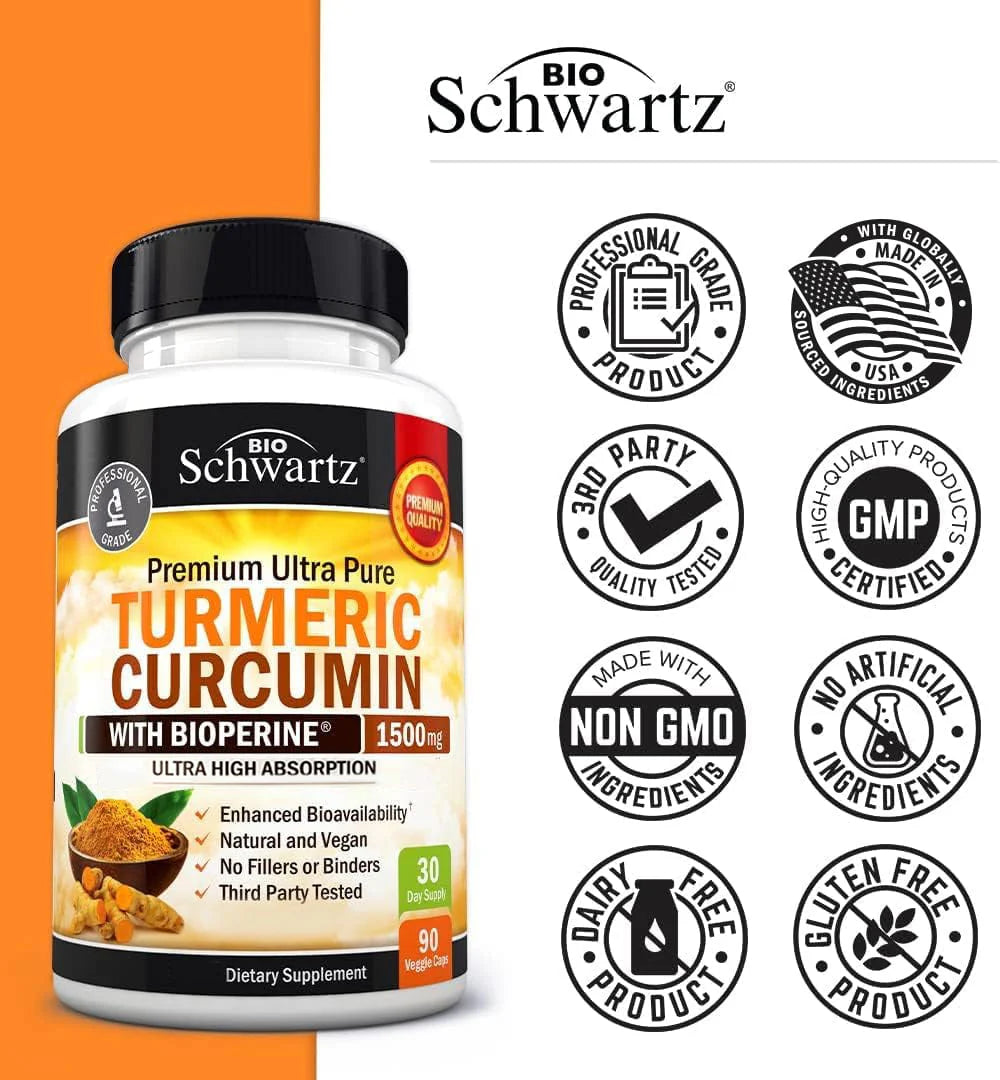 Turmeric Curcumin 1500mg Capsules
